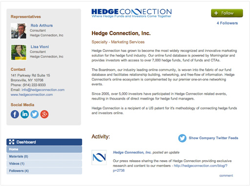 Fintroz Create a Company Profile
